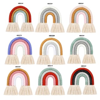 ✿ แจกันมาคราเม่ สีรุ้ง สําหรับแขวนตกแต่งผนัง ห้องเด็ก บ้าน งานแต่งงาน งานเลี้ยงวันเกิด งานแต่งงาน