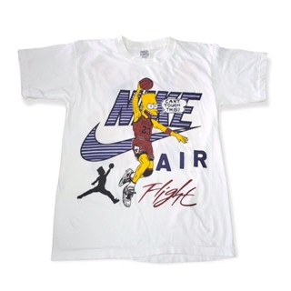 เสื้อยืดการ์ตูน Vintage THE SIMP SOMS Nike 90” ผ้าฟอกนุ่นเก่า Size “ L / XL