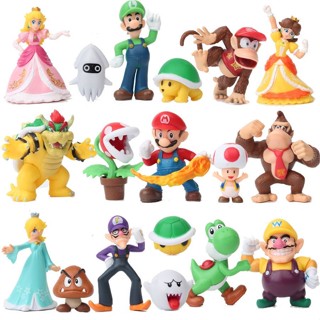 ฟิกเกอร์ PVC อนิเมะ SuperMario Luigi Odyssey Bros Super Mario ขนาดมินิ 5 ซม. ของเล่นสําหรับเด็ก 18 ชิ้น ต่อชุด