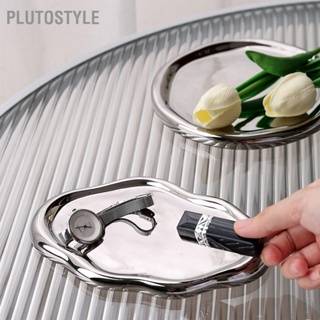 PLUTOSTYLE จานเครื่องประดับเซรามิกลักษณะมันวาวเรียบง่ายทันสมัยถาดเก็บของสำหรับของขวัญที่บ้าน