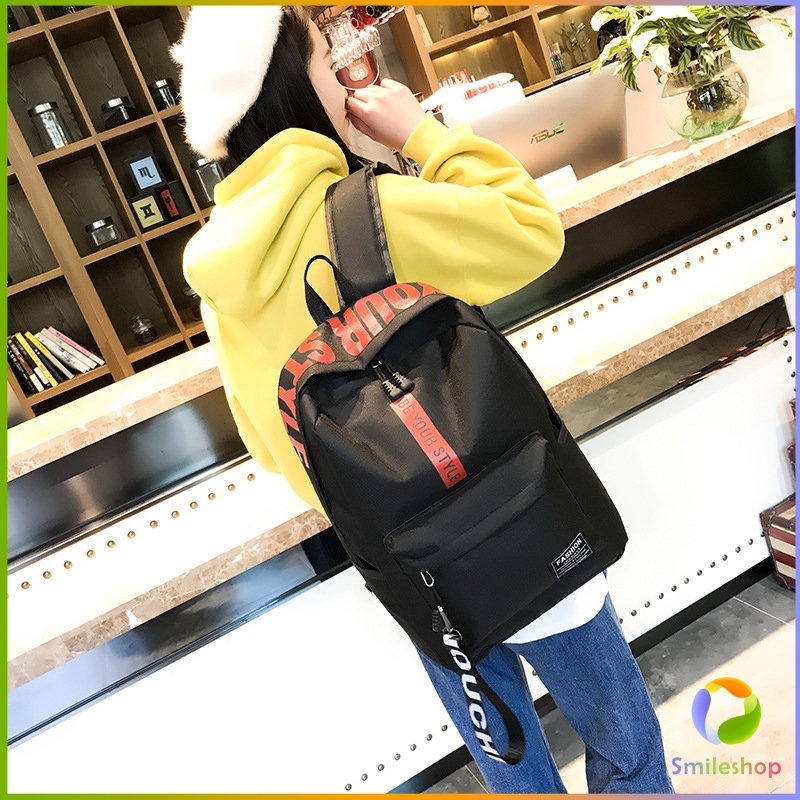 smileshop-กระเป๋าเป้สายเกาหลี-กระเป๋าเป้เดินทาง-กระเป๋าเป้ลำลอง-backpack