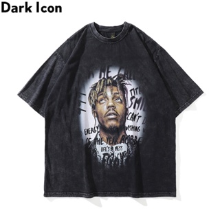 Dark Icon Hip Hop Streetwear Washed T Shirt 2022 Men Graphic Print Harajuku Tshirt Summer Short Sleeve T-Shirt Cott_04