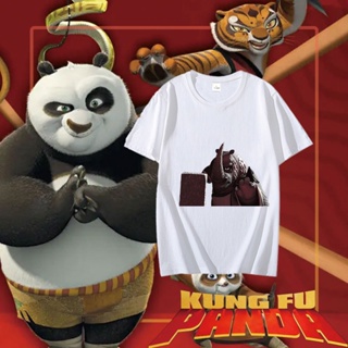 เสื้อยืด Kung Fu Panda Linghe เสื้อคู่ ระบายอากาศได้ ลายสกรีนคมชัด ผ้านิ่มมาก เสื้อยืดชาย ระบายอากาศได้_01