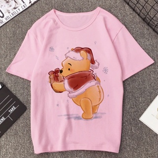 Y2K Disney Winnie The Pooh Kawaii Funny T Shirt Women Summer Cute Anime  T-shirt Casual Streetwear Graphic Tshirt F_03