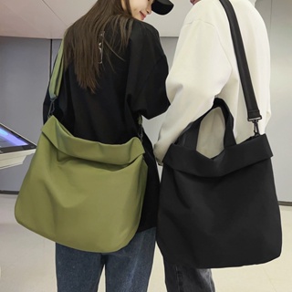 กระเป๋าสะพายไหล่ ผ้าไนล่อน สไตล์เกาหลี และญี่ปุ่น สําหรับผู้ชาย มี 3 สี
