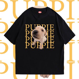 (🔥พร้อมส่งเสื้อเฮีย🔥) เสื้อ น้อนหมา puppie ผ้าCotton 100% ผ้าดีมากก มีขาวและดำ ทั้งทรงปกติและ OVERSIZE