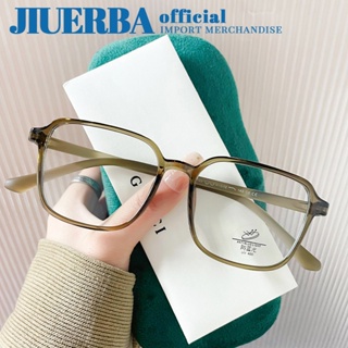 JIUERBA ใหม่ TR90 แว่นตาแฟชั่น ทรงสี่เหลี่ยมผืนผ้า น้ําหนักเบา สไตล์วินเทจ สําหรับผู้ชาย และผู้หญิง