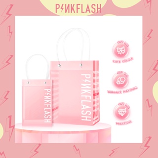Pinkflash กระเป๋าถือ PVC แบบใส กันน้ํา ความจุขนาดใหญ่ ทนทาน สําหรับใส่ของขวัญ