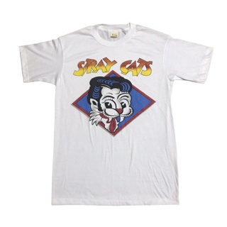 เสื้อยืดผ้าบ้างออกมุ้งๆ การ์ตูน stray วินเทจ 90’ Size “ M