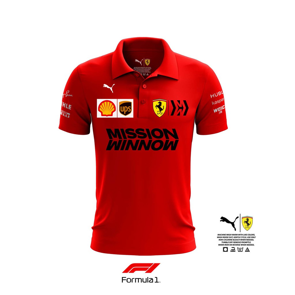 เสื้อยืดโปโล-ลายทีม-ferrari-f12020-สีแดง-ไซซ์-xs-3xl