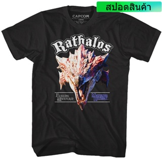 tshirtเสื้อยืดคอกลมฤดูร้อนเสื้อยืด พิมพ์ลาย Monster Hunter Rathalos Flying Wyvern Dragon สําหรับผู้ชายSto4XL_03