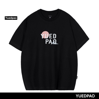 Yuedpao ยอดขาย No.1 รับประกันไม่ย้วย 2 ปี ผ้านุ่ม เสื้อยืดเปล่า เสื้อยืด Oversize Black sunset beach print_04