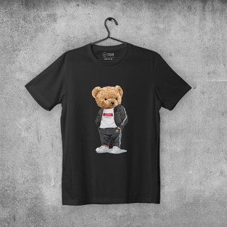 เสื้อยืดผ้าฝ้ายพรีเมี่ยม Love YOURSELF - Teddy Bear Series เสื้อยืด / เสื้อเชิ้ต / เสื้อเชิ้ต / HEPITU.ID - สีดํา, _02