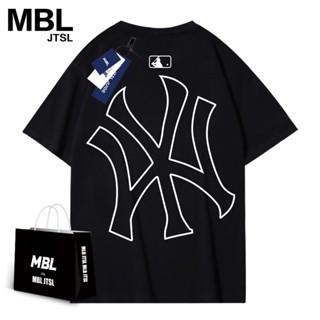 Mbl เสื้อยืด แขนสั้น ผู้หญิง ฤดูร้อน ใหม่ คู่รัก น้ํา พิมพ์ลาย เซ็กซเลส เสื้อบอดี้สูท ผ้าฝ้าย สตรีท ผู้ชาย_1