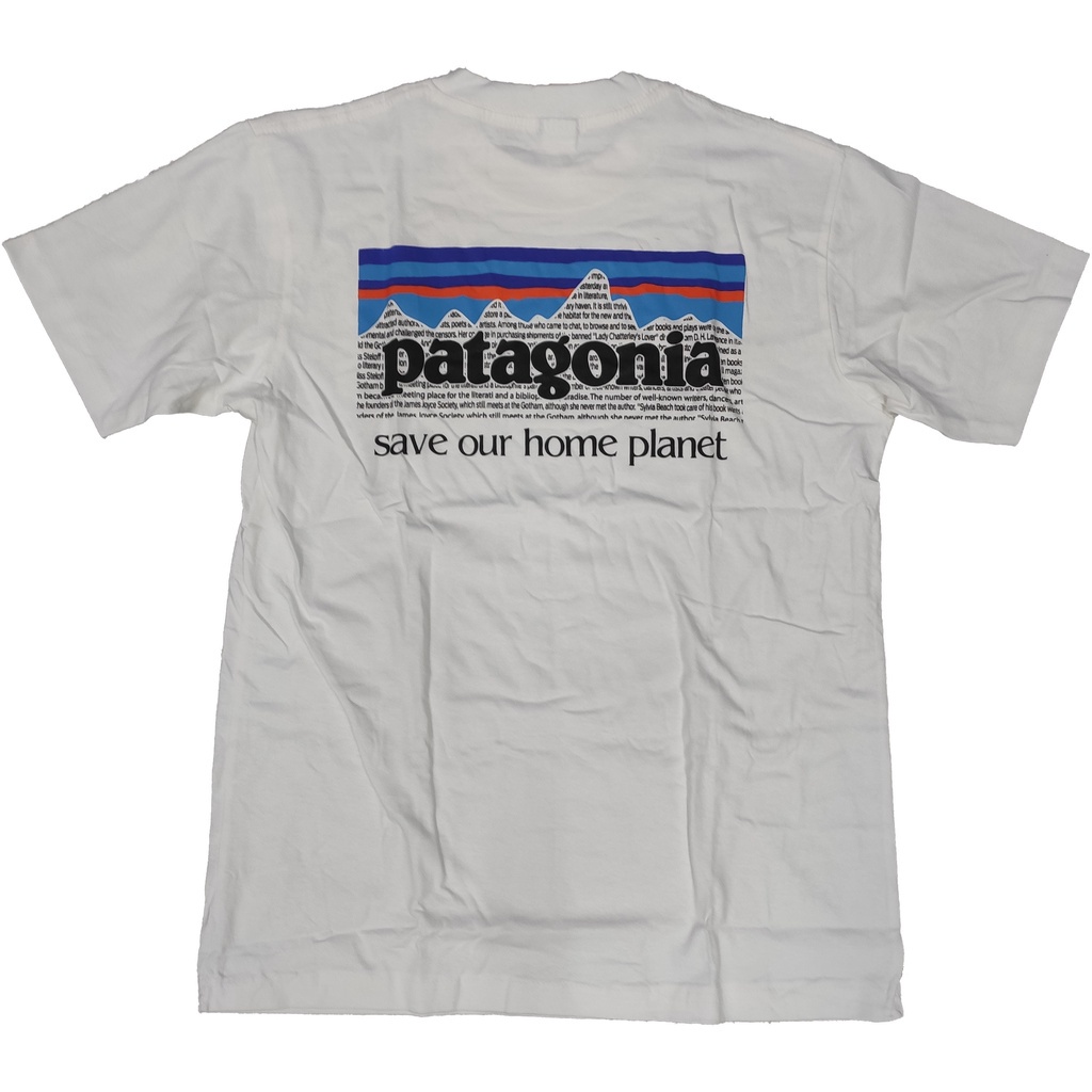 patagonia-เสื้อยืด-คอกลม-แขนสั้น-แฟชั่น-ภูเขา-พาธาโกเนีย-พาตาโกเนีย-save-our-home-planet-unisex