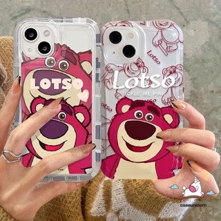 เคสโทรศัพท์มือถือแบบนิ่ม TPU ใส กันกระแทก ลายการ์ตูนหมีสตรอเบอร์รี่น่ารัก สําหรับ Xiaomi Redmi A1 12C 9 10C 9T 10A 10 9A 9C NFC Redmi Note 10 8 10s 9 11 11s POCO F4