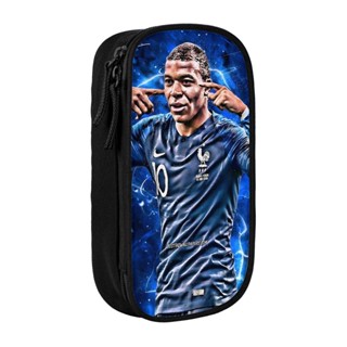 Mbappé กระเป๋าดินสอ ความจุขนาดใหญ่ ทนทาน พร้อมซิป สําหรับใส่เครื่องเขียนนักเรียน