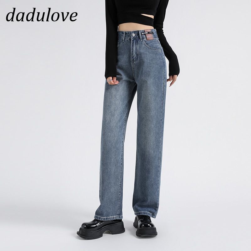 dadulove-new-korean-version-of-ins-washed-retro-jeans-high-waist-loose-wide-leg-pants-womens-straight-pants