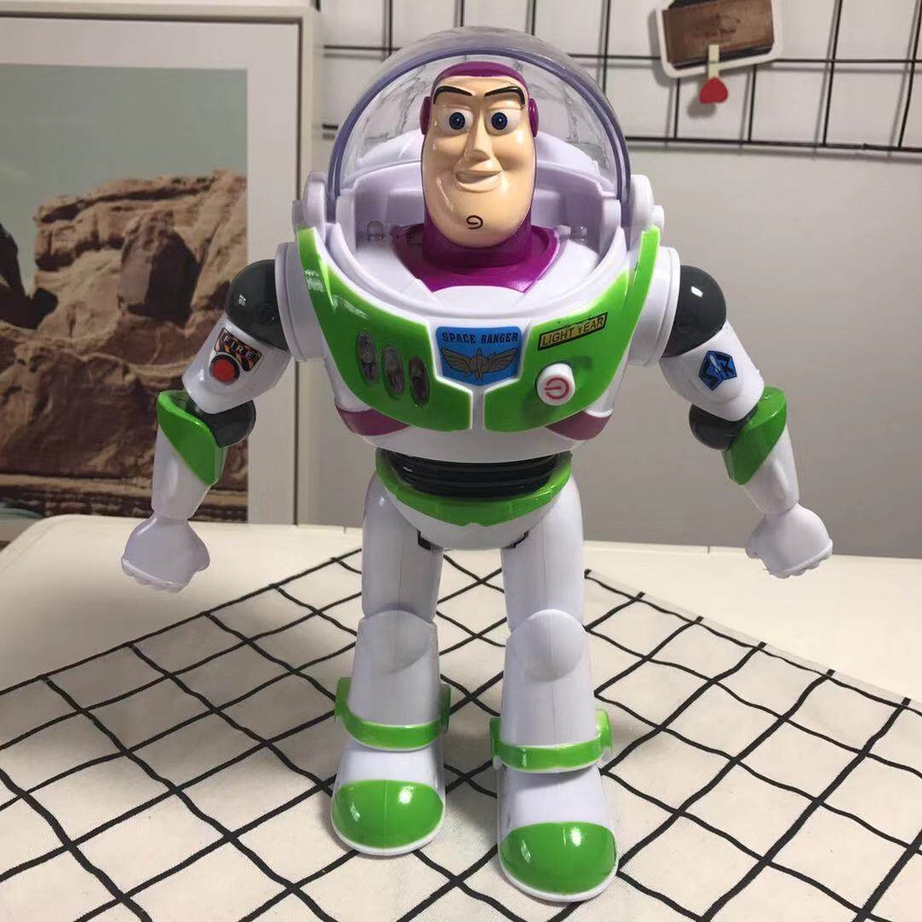 buzz-lightyear-บัส-ไลท์เยียร์-โมเดลของเล่นbuzz-lightyear-toy-story-เดินได้มีไฟ-มีเสียง-กางปีกได้-ขยับแขนได้