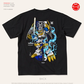 Anime Digimon Adventure Zero Two T-Shirt - Imprialdramon Paladin Mode Н Black or White Н_11