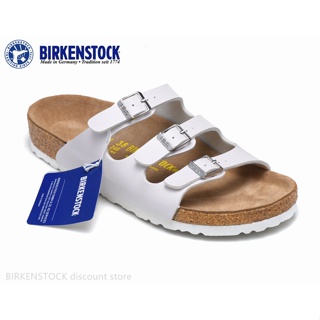 【Original】Birkenstock Florida male/female classic cork white matte white background slippers 34-46