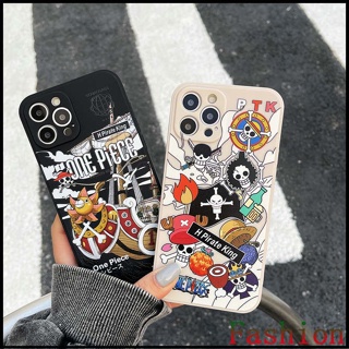 One Piece Luffy soft Silicone case for IPhone 13 เคสซิลิโคน iPhone11 เคสไอโฟน14promax เคสไอโฟน7พลัส black white for เคส iPhone xr xs max casei11 12 13 14 promax mini plus เคสไอโฟน12promax 11pm iPhone11Pro cases