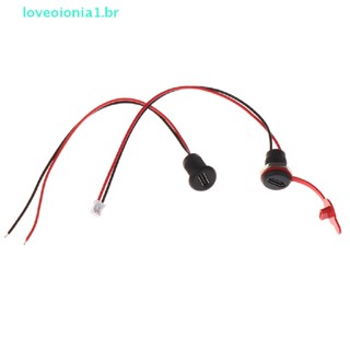 Loveoionia1 ซ็อกเก็ตชาร์จ USB-C 2Pin กระแสไฟสูง พร้อมน็อต PH2.0 USB Type-C ตัวเมีย Type C กันน้ํา พร้อมสายเคเบิล JST br