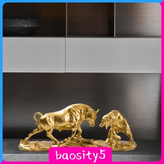 [Baosity5] ฟิกเกอร์รูปปั้นสัตว์ หมี กระทิง สําหรับตกแต่งบ้าน