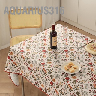  Aquarius316 ผ้าปูโต๊ะ Wrinkle Resistant Soft Washable ผ้าปูโต๊ะสำหรับตกแต่งวันหยุดสุดโรแมนติกสำหรับห้องรับประทานอาหาร