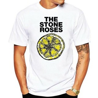 Print Fashion Short Sleeve The Stone Roses Mens Lemon 1989 Tour T-Shirt_03