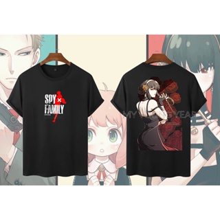 เสื้อ Spy X Family Shirt Anime T-shirt Thorn Princess Yor Forger Shirt Black And White Unisex Tops_03