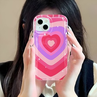 เคสโทรศัพท์มือถือ กรอบรูปหัวใจ สีแดง สําหรับ iphone 14promax 11 13 12 7Plus X XS Max