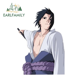 Earlfamily สติกเกอร์ไวนิล ลายการ์ตูนนารูโตะ Uchiha Sasuke ขนาด 13 ซม. x 9.1 ซม. กันรอยขีดข่วน สไตล์ญี่ปุ่น สําหรับติดตกแต่งรถยนต์