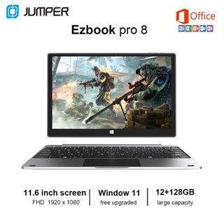 ราคาและรีวิว【 Thai Keyboard】Jumper Ezpad Pro 8 11.6 Inch Laptop Tablet 128gb SSD 6gb Ram Intel Celeron N3350 Windows 11 Office Install