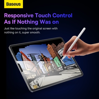 Baseus ฟิล์มกระจกนิรภัยกันรอยหน้าจอ 0.4 มม. สําหรับ iPad Pro 12.9 11 10.9 นิ้ว Air3 Air4 Air5 mini6 8.3 นิ้ว iPad 7 8 9
