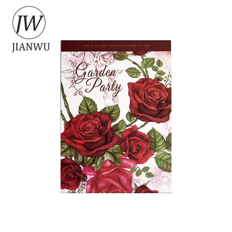 jianwu-สมุดบันทึก-ลายดอกกุหลาบ-สไตล์เรโทร-30-แผ่น-diy