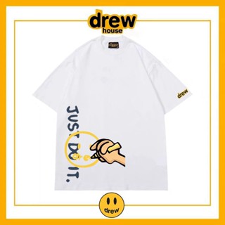 Drew House summer pen-painted letters smiley short-sleeved T-shirt tide brand loose couple cotton_01