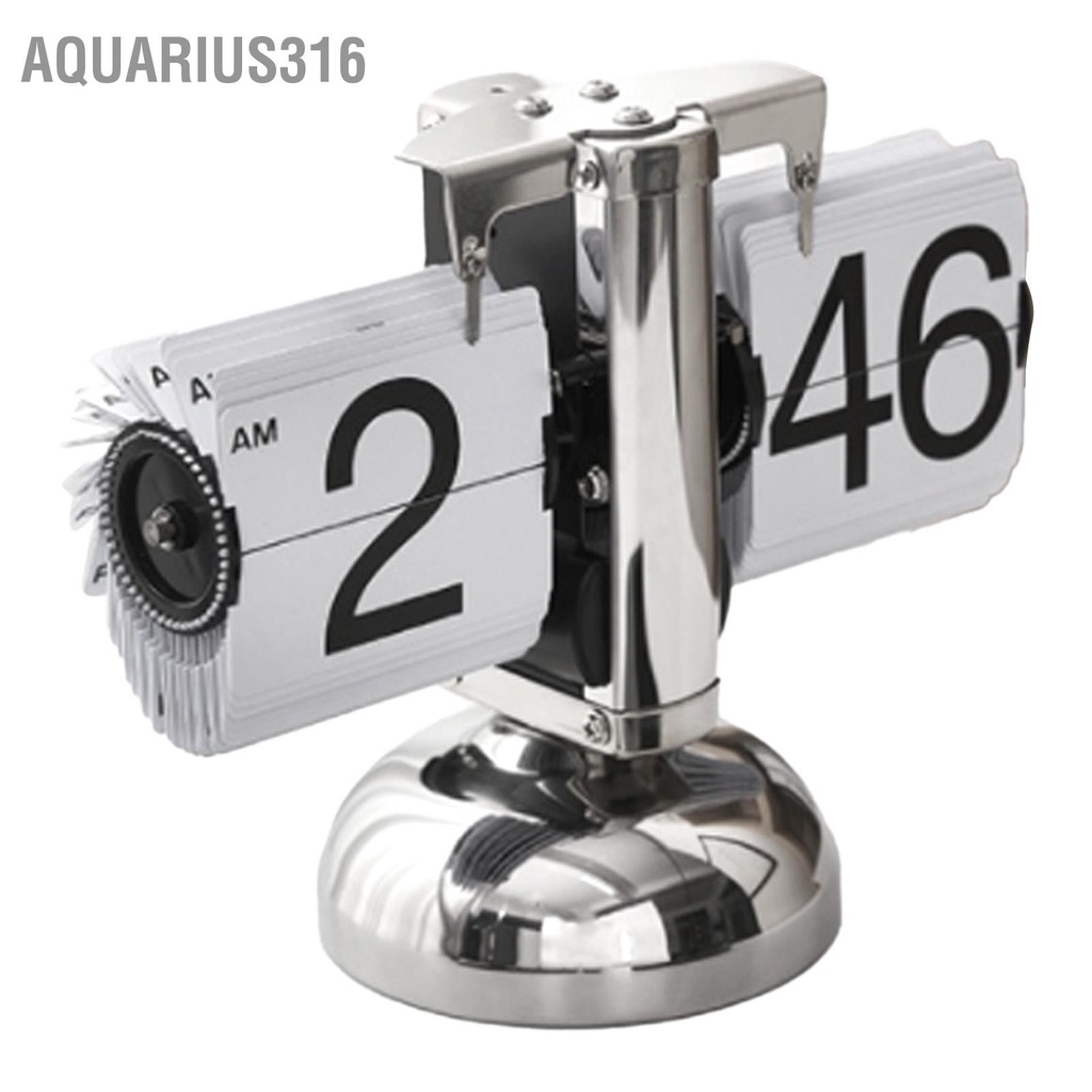 aquarius316-นาฬิกาดิจิตอลพลิกลงนาฬิกา-retro-minimalist-เท้าเดียวนาฬิกาพลิกอัตโนมัตินาฬิกาตั้งโต๊ะสำหรับห้องนั่งเล่นในบ้าน