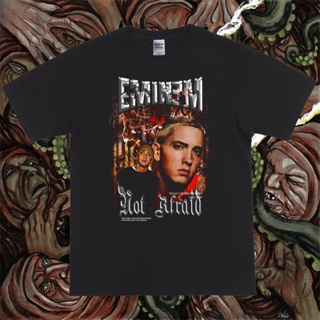 T-Shirtเสื้อยืด พิมพ์ลายแร็ปเปอร์ Eminem สไตล์วินเทจ S-5XL