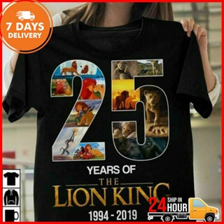 ✷25 Years Of The Lion King 1994-2019 Black Fitness Mens T-shirt Plus Size Christmas Gift_01