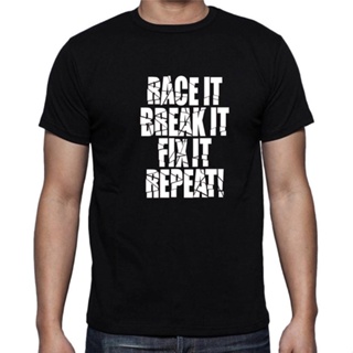 T-Shirtเสื้อยืด พิมพ์ลาย "RACE BREAK FIX IT" สไตล์ตลก สําหรับผู้ชาย S-5XL
