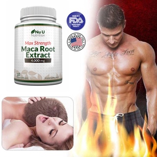 ORGANIC MAXIMUM STRENGTH Black MACA Dietary Supplement Pills, - เจลาติไนซ์ Peruvian Black Maca Root Powder 500MG per Cap