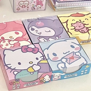 สติกเกอร์กระดาษโพสอิท ลายการ์ตูนอนิเมะ Sanrio Kuromi Hello Kitty สําหรับตกแต่ง