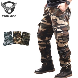 Eaglade กางเกงคาร์โก้ยุทธวิธี สําหรับผู้ชาย S8Cam 46 สีกากี