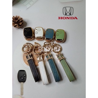 เคสกุญแจรีโมทรถยนต์ แบบ 2 ปุ่ม สําหรับ Honda civic jazz city brio amaze crv