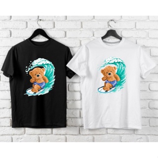 New TEDDY BEAR Print Tees Round Neck Casual Fashion Short Sleeve T-shirt WOMEN MEN UNISEX OVERSIZE COUPLE_02