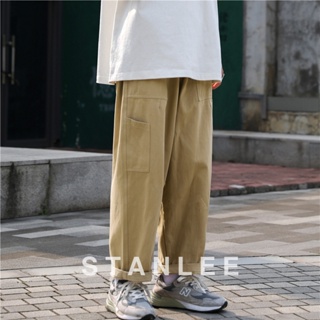 Leosoxs กางเกงขายาวผู้ชาย ทรงหลวม ขนาดใหญ่ กางเกงผู้ชาย วินเทจชาย 2023NEW FEB1711