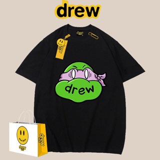 Drew Smiley Face Sports Casual Half-Sleeved Short-Sleeved T-Shirt Men Loose Couple Wear Female ins Street Summer Ca_03