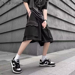 DaDuHey🔥 Mens 2023 Korean Style Fashion Brand Casual Shorts Ins Trendy Loose All-Match Cropped Pants