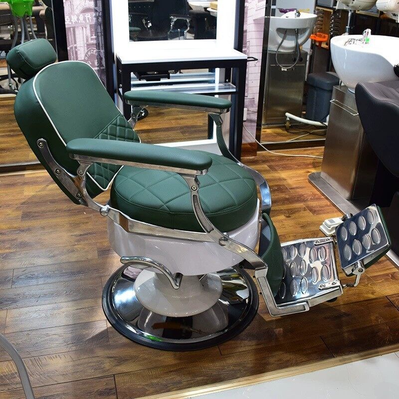 barber-chair-เก้าอี้ร้านเสริมสวย-บาร์เบอร์-ตัดผม-ซาลอน-ร้านทำผม-ฐานสแตนเลส-เบาะหนังเทียม-pu